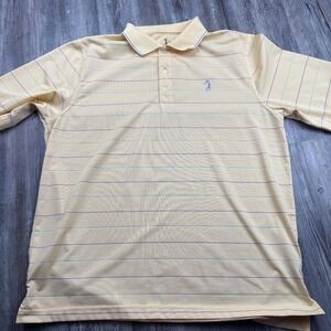 Bobby Jones Performance Men's Large Short Sleeve Polo Golf Yellow